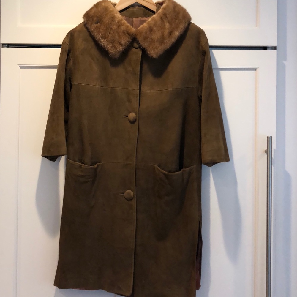1960’s Vintage Mink & Suede Car Coat
